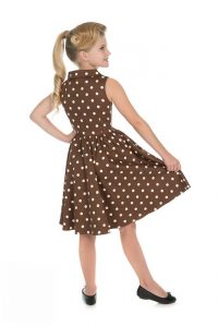 50S Kinderkleidung  Kleid Ravishing Chocolate Polka Dot