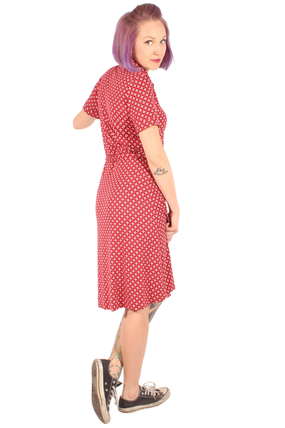 60Er Jahre Retro Aform Stretch Kleid Shirtkleid