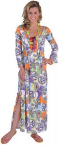 70Er 80Er Jahre Kleid Lang Kostüm Flowerpower Damen Hippie