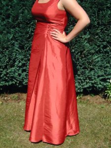 Abendkleid Ballkleid Rot Größe 42 44 Alinie 1X Getragen
