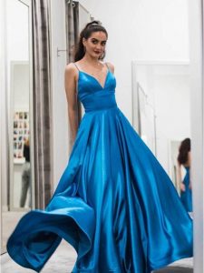 Abendkleid Henrieke Blau  Viviry Abendkleider