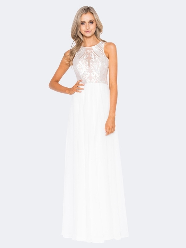 Abendkleid Ticiana Weiß Kaufen Viviry Abendkleider