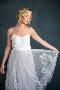 Abnehmbarer Braut Überrock Mit 3Dblättertüll  Lillith
