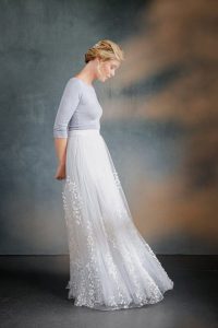 Abnehmbarer Braut Überrock Mit 3Dblättertüll  Lillith