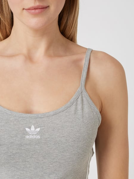Adidas Originals Kleid Mit Logodetails In Grau / Schwarz