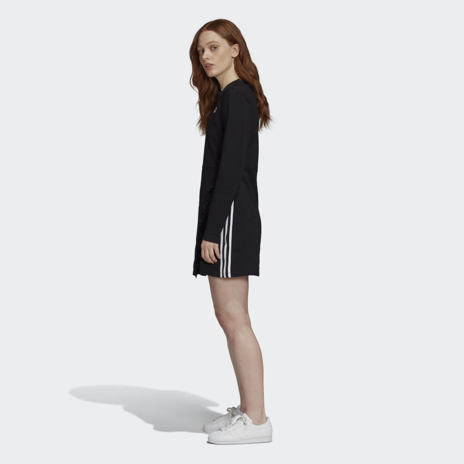 Adidas Originals Röcke  Kleider  Long Sleeve Kleid Black