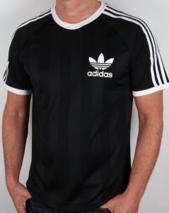 Adidas Retro Tshirt Blacktee 3 Stripes Old Skooloriginal