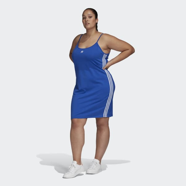 Adidas Spaghetti Strap Kleid  Große Größen  Blau