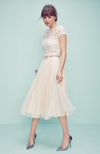 Adrianna Papell Lace Crop Top  Outfit Hochzeit Hochzeit
