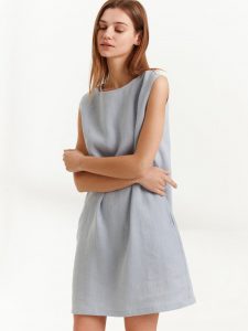 Aja Leinen Kleid / Einfache Sommerkleid In Bluestone  Etsy