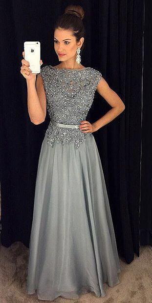 Aline Prom Dress With Beading /Evening Dress Ml3369 In
