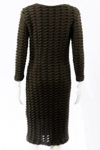 Apanage Designer Kleid L Braun Strukturierte Oberfläche