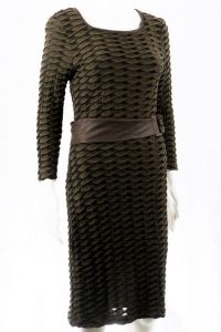 Apanage Designer Kleid L Braun Strukturierte Oberfläche