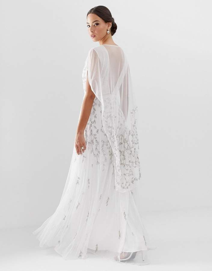 Asos Edition Edition Embellished Cape Wedding Dress