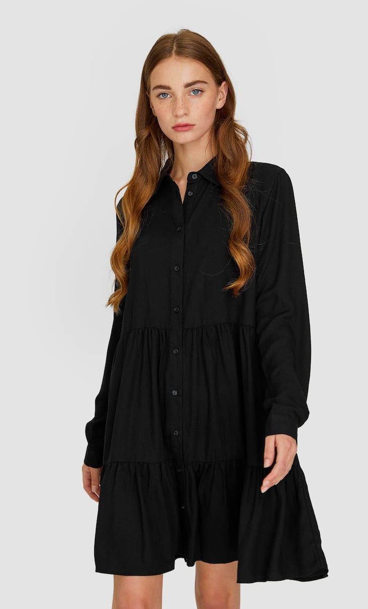 At Stradivarius You'Ll Find 1 Ruffled Shirt Dress For Just