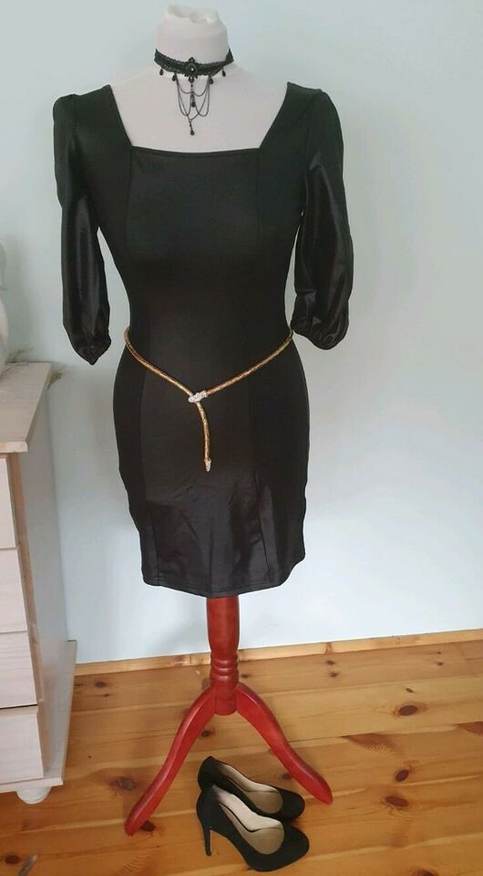 Atemberaubendes Schwarzes Enges Sexy Kleid Xs Fake Leather
