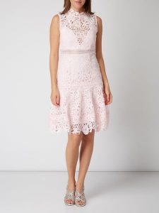 Bardot Kleid Aus Floraler Häkelspitze In Rosé Online