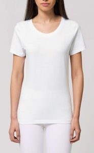 Basic Damen Tshirt In Weiß  100 Biobaumwolle