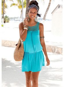 Beachtime Strandkleid Kurze Ärmel Mit Knotendetail Online
