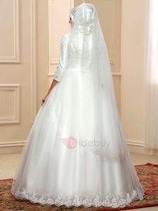 Bescheidenen Stehkragen Islam Arabische Hochzeitskleid Mit