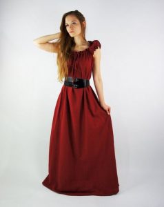 Bodenlanges Kleid Rot