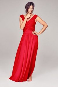 Bodenlanges Kleid Rot