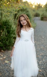 Boho Boho Blumenmädchen Kleid Weiße Spitze Tüll Mädchen | Etsy