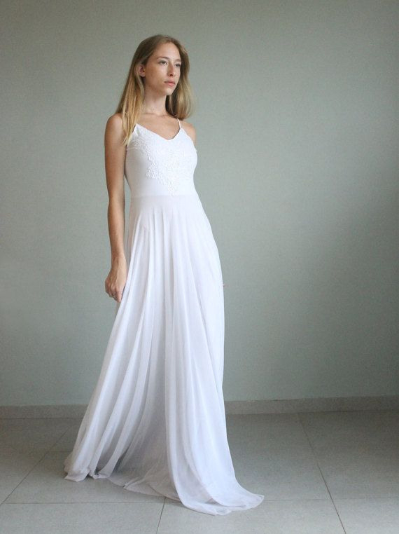 Boho Brautkleid Weiß Kleid Tüll Brautkleid Brautkleid