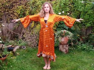 Boho Hippie Festival Sari Kleid Bestickt Folklore Kleid  Etsy
