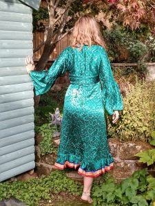 Boho Hippie Festival Sari Kleid Folklore Kleid Wickeln Um