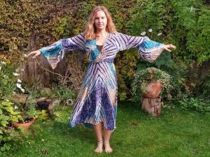Boho Hippie Festival Sari Kleid Mädchen Kleid Wickeln Um