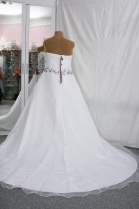 Brautkleid Hochzeitskleid Weiß Flieder 42 Bis 54  Nazzals