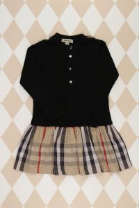 Burberry Kleid D 104 Schwarz Mädchenkleid Kinderkleid