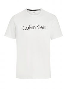 Calvin Klein Cotton Jersey Logo Tshirt In White For Men