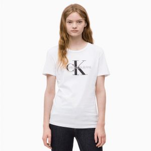 Calvin Klein Monogram Ladies' Logo Tshirt  White