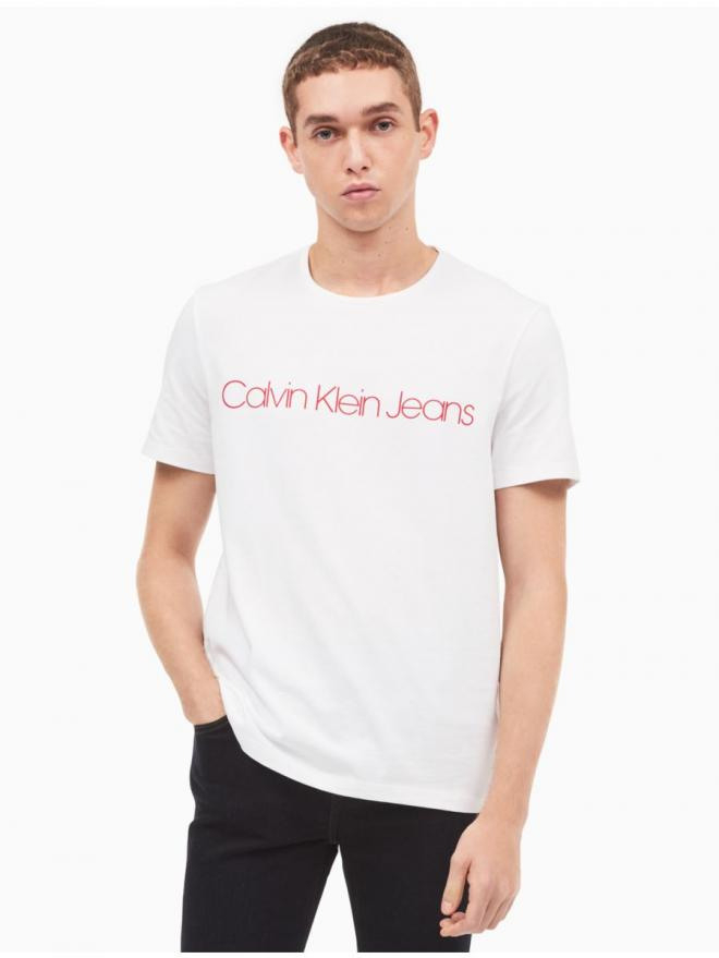 Calvin Klein Tshirts  Mens Slim Fit Ckj Logo Tshirt