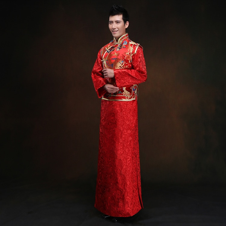 Chinesisches Traditionelles Kleid Männer Drache Cheongsam