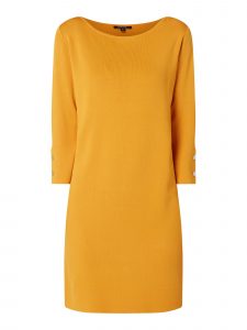 Comma Kleid Mit 3/4Arm In Gelb Online Kaufen 1204897 P