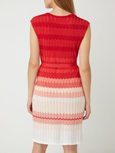 Comma Kleid Mit Zickzackmuster In Rot Online Kaufen