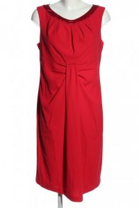Comma Midikleid Rot Elegant Damen Gr De 42 Kleid Dress