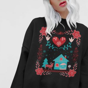Cottagecore Kleidung Hygge Weihnachten Pullover