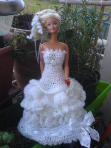 Crochet/Häkel Weddindress/Hochzeitskleid  Mannequins Barbie
