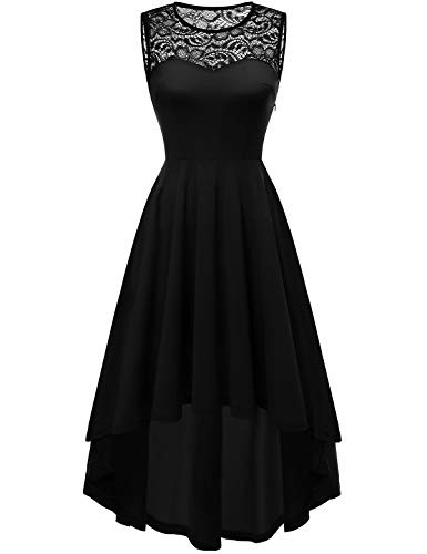 Damen Abendkleider Elegante Spitzenkleid Vintage Kleid 3/4