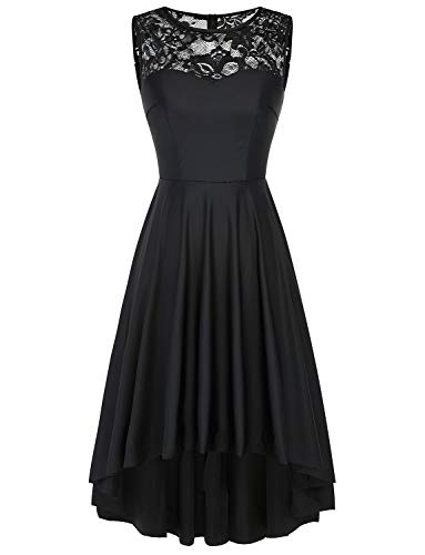 Damen Abendkleider Elegante Spitzenkleid Vintage Kleid 3/4