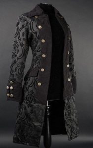 Damen Mantel Jacke Pirate Princess Coat Brokat Victorian