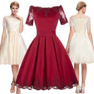 Damen Minikleid 50Er Jahre Tanzkleider Vintage Petticoat