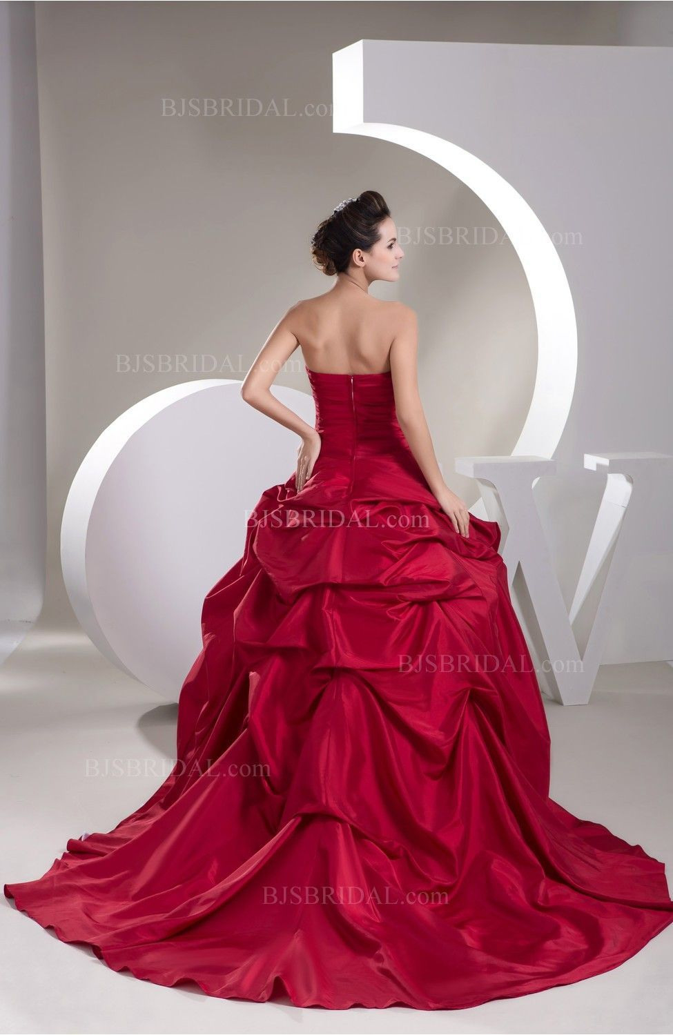 Dark Red Disney Princess Bridal Gowns Ball Gown Expensive