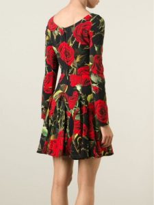 Dolce  Gabbana Kleid Mit Rosenprint  Farfetch