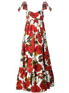 Dolce  Gabbana Lang Geschnittenes Kleid Mit Print