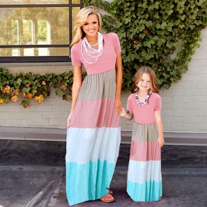 Eco Party Summer Style Family Matching Outfits Mutter